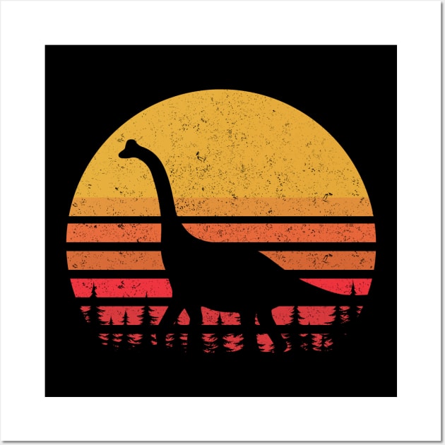 Vintage Brachiosaurus Dinosaur Wall Art by LotusTee